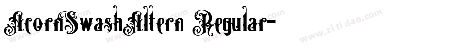 AcornSwashAltern Regular字体转换